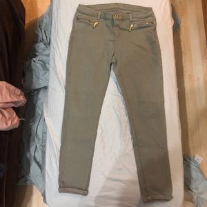 Michael Kors size 8 Green fitted jeans